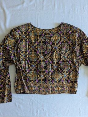 Vintage Passports By Pier One Cropped Jacket